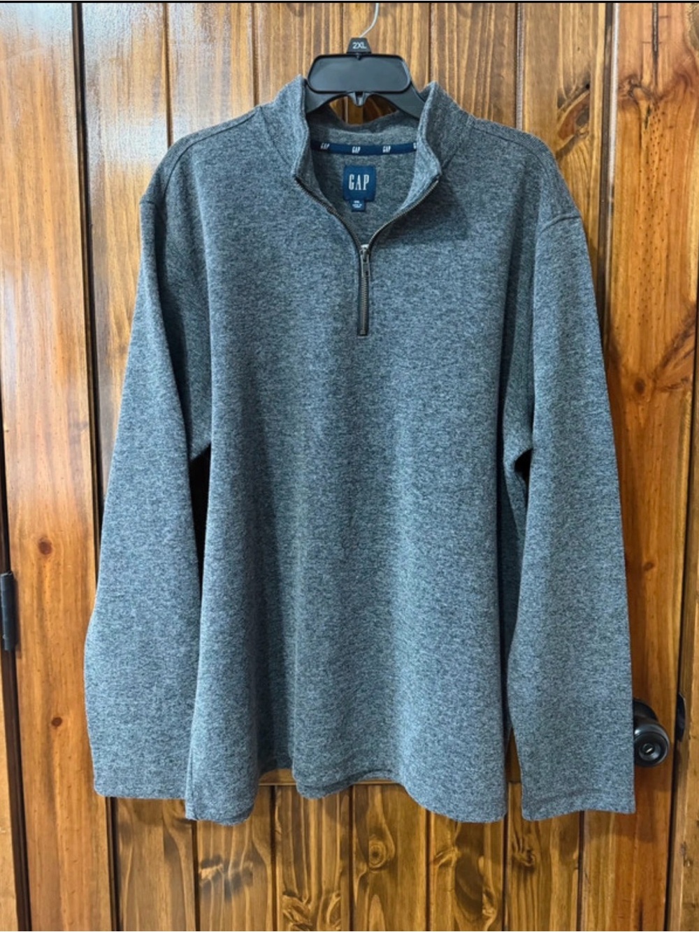 Gap Men's Heather Grey Quarter Zip Fleece Pullover Sweater Size
XXL